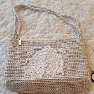 the sac Elegant Cream Woven Shoulder Purse